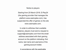 Tablet Screenshot of casinoplex.com